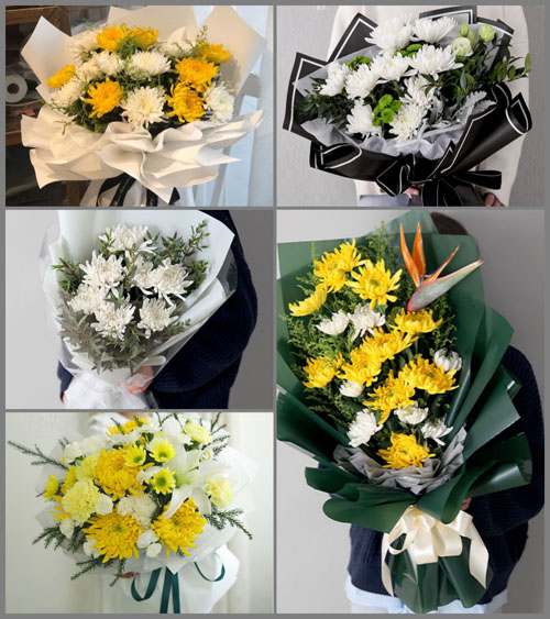 广东江门市台山市冲蒌镇西海村白事花束代送